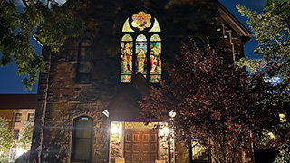 chapel-night-campus Chapel