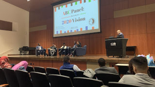 Black History Month panel in Jubilee auditorium.