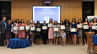 Group photo of social work honor society inductees. x320