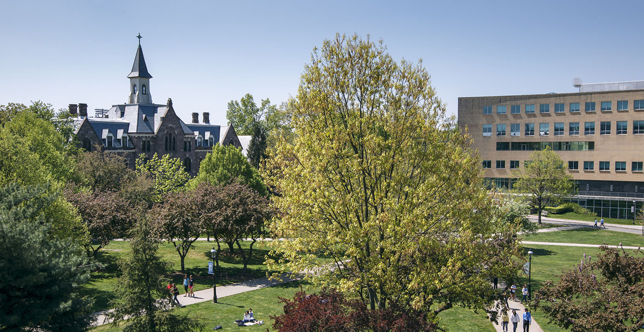 Campus Green with Jubilee Hall and Presidents Hall