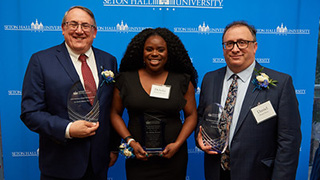 A photo of honorees David Adinaro, Debeka Bennett, and Daniel Katz.