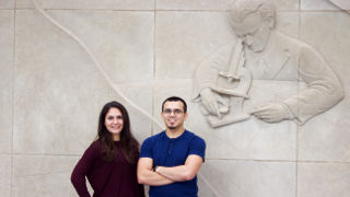 Keith Smith and Rachel Montel in the laboratory. Rachel and Keith working 2Rachel and Keith draw 3Rachel Montel and Keith Smith are working on groundbreaking research in cancer immunotherapy that is supported by a competitive grant from the Nationa