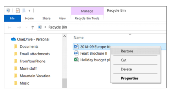 Microsoft OneDrive: Changes to File Deletion and Recovery