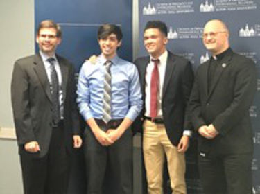 Photo of Spencer Hinton, Christian Ramos Miranda at UN Sustainable Development Challenge Finalists Day