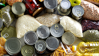 Canned goods and non perishables for donation