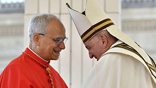 Pope Leo, then Cardinal Prevost, and Pope Francis