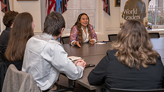 Chemi Lhamo with Diplomacy Students