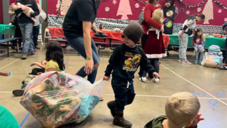 child with toys 