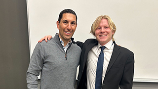 Daniel Openden with student. 