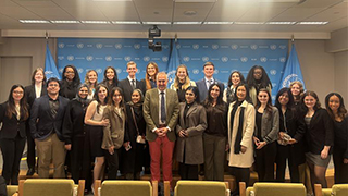 Students gather at UN press conference