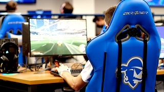 Esports player playing a game on the computer