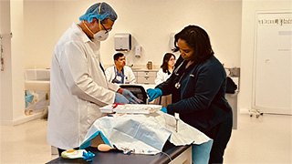 nursing students practicing clinical skills