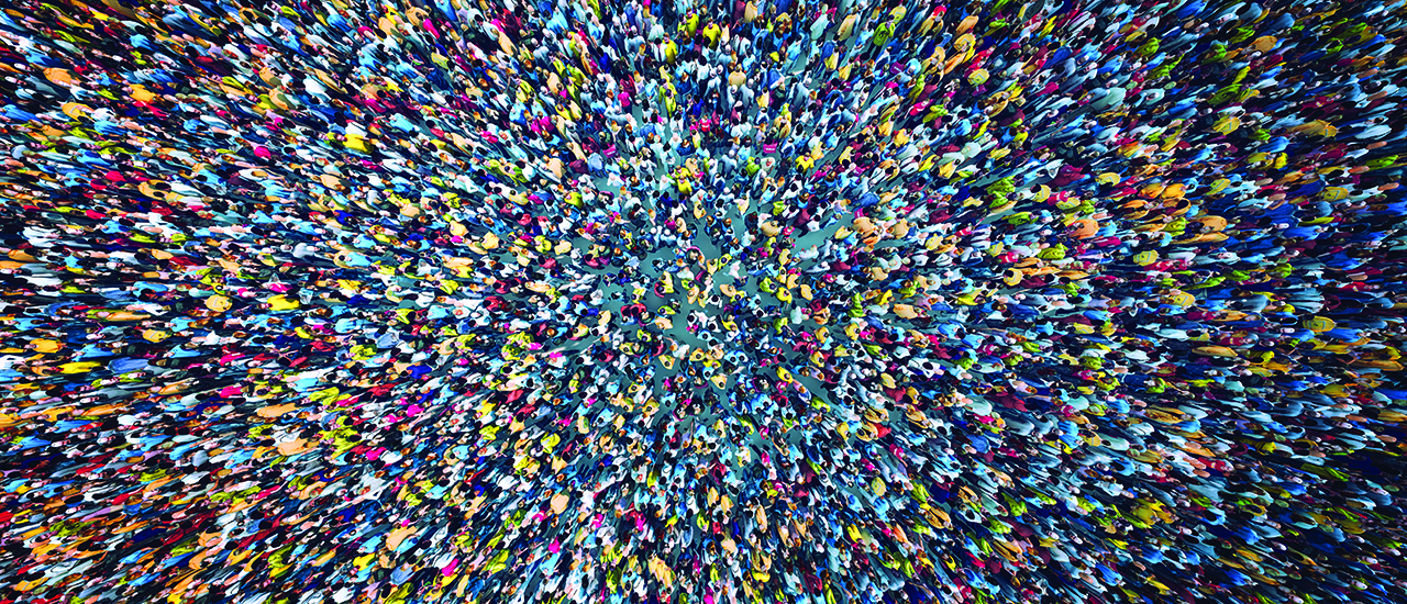 A large group of people.