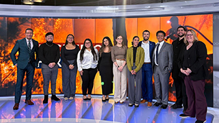 Latino Institute Students at a TV Station Latino Institute Students visiting a television station