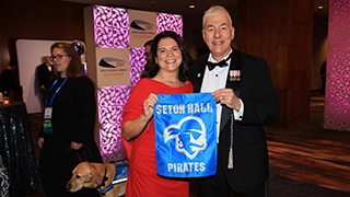 Jennifer McCarthy with alumnus