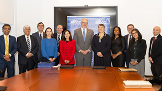 Representatives from Seton Hall and BMCC 