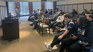 Students attend The Dynasty book signing event.