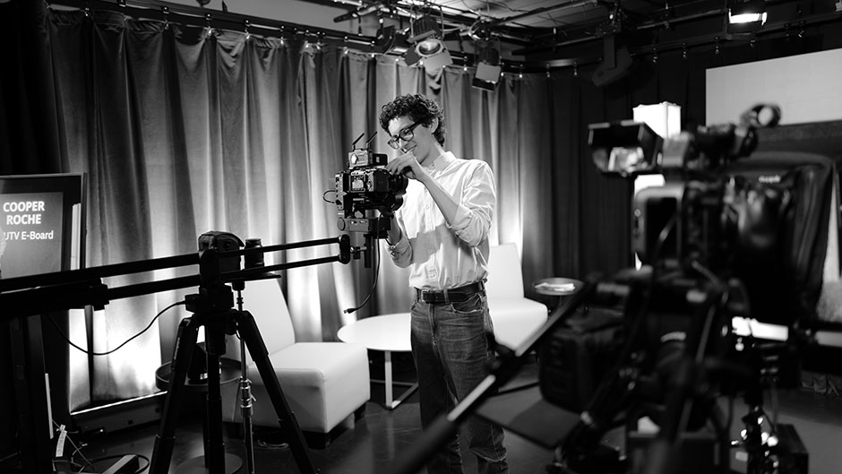 Digital Media working in the Production Studio