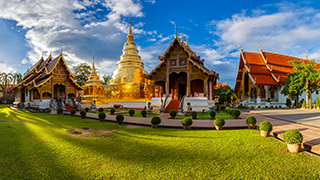 Buildings and greenery in Thailand 