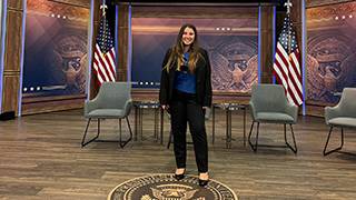 Anna Lulkin at the white house.