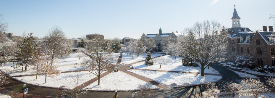 Mother Seton Statue in the Snow