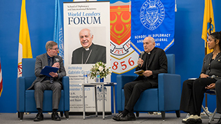 Archbishop Caccia, World Leaders Forum's guest 